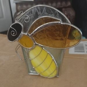 Stained Glass Bee Art Decor